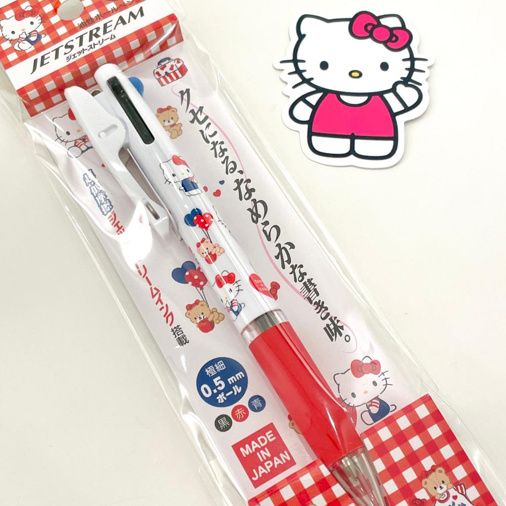 정품 산리오 제트스트림 3색 0.5mm 학용품 필사볼펜 헬로키티