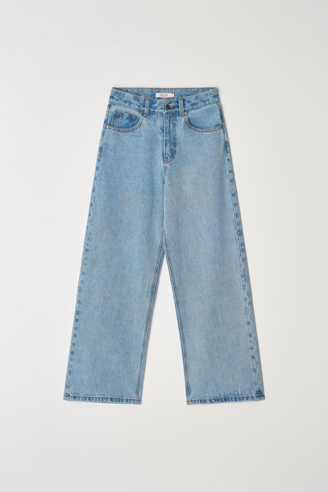 샐리 클래식 와이드 데님 팬츠_라이트블루