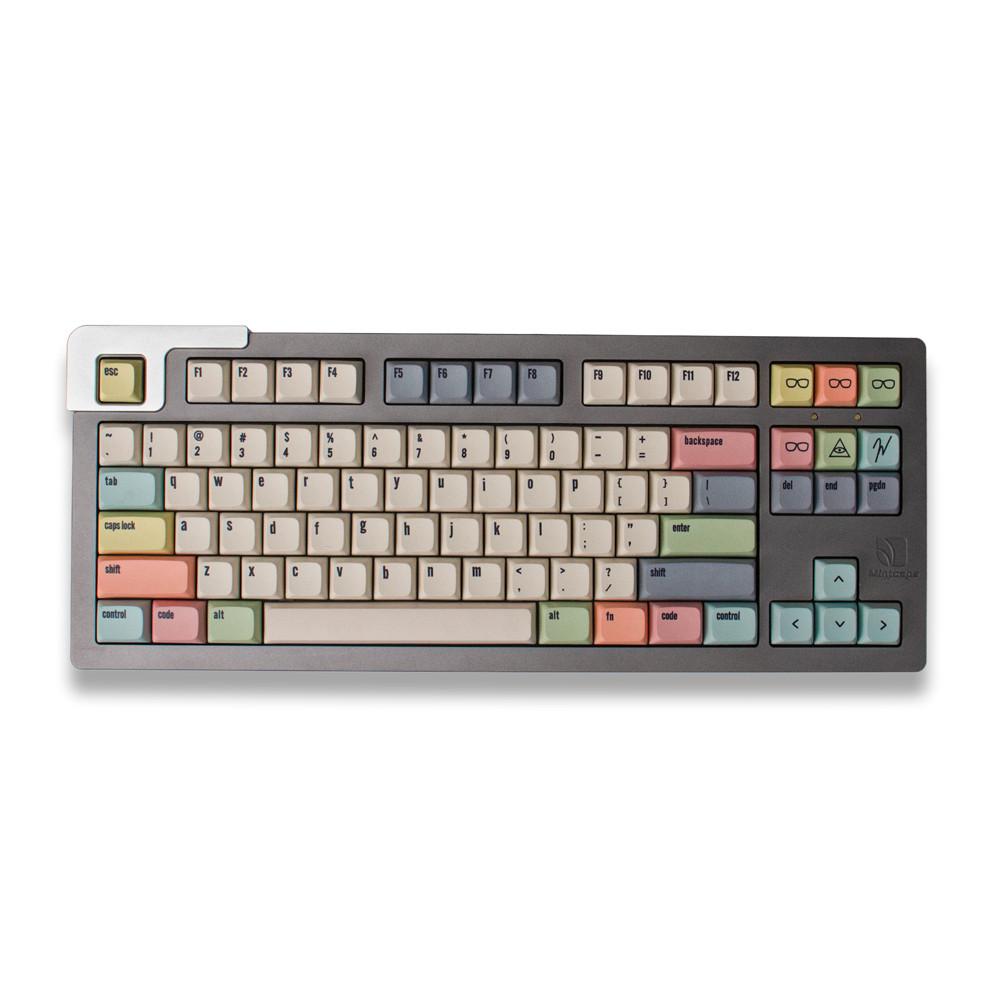 캔버스 레트로 형광 XDA 포인트 PBT 키캡 한성 레오폴드