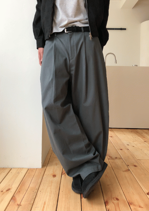 매르 커브드 코튼 팬츠