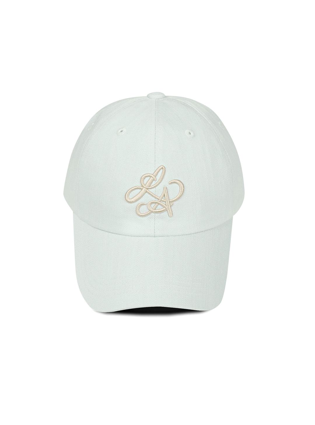 LA 로고 데님 볼캡 - 소프트 화이트