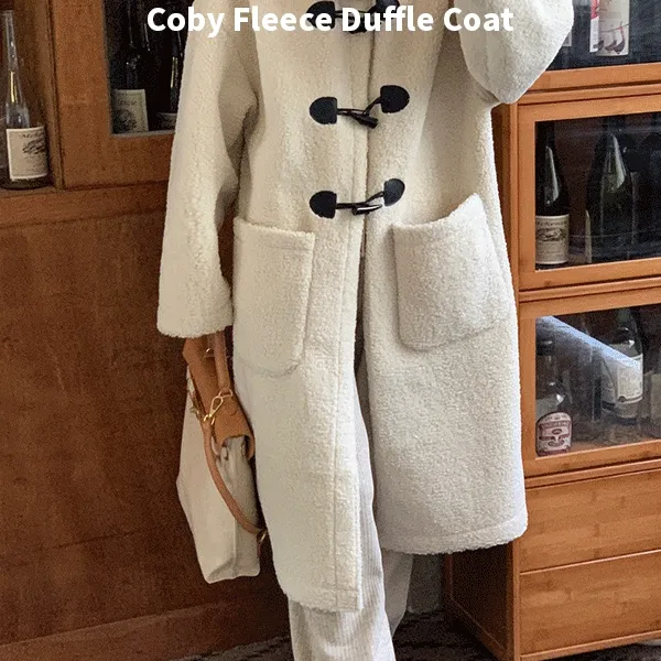 코비 플리스 더플 코트