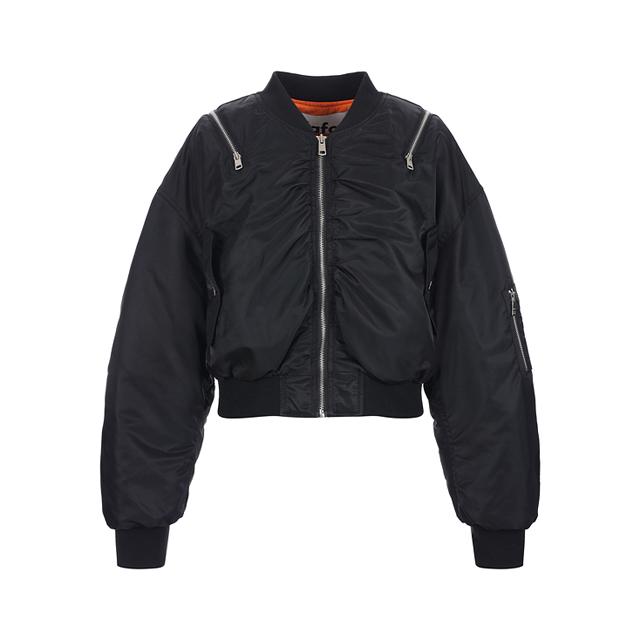 SHOULDER OPEN BOMBER JACKET BLACK BQ4WZ001