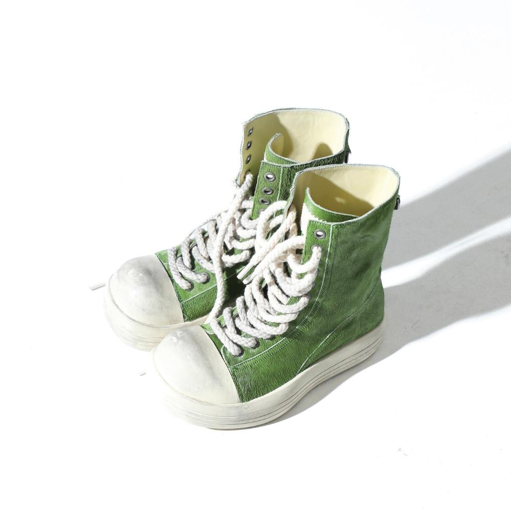 MA SONPRINCE 가죽 하이탑 운동화 말가죽 어글리 스니커즈 230 270