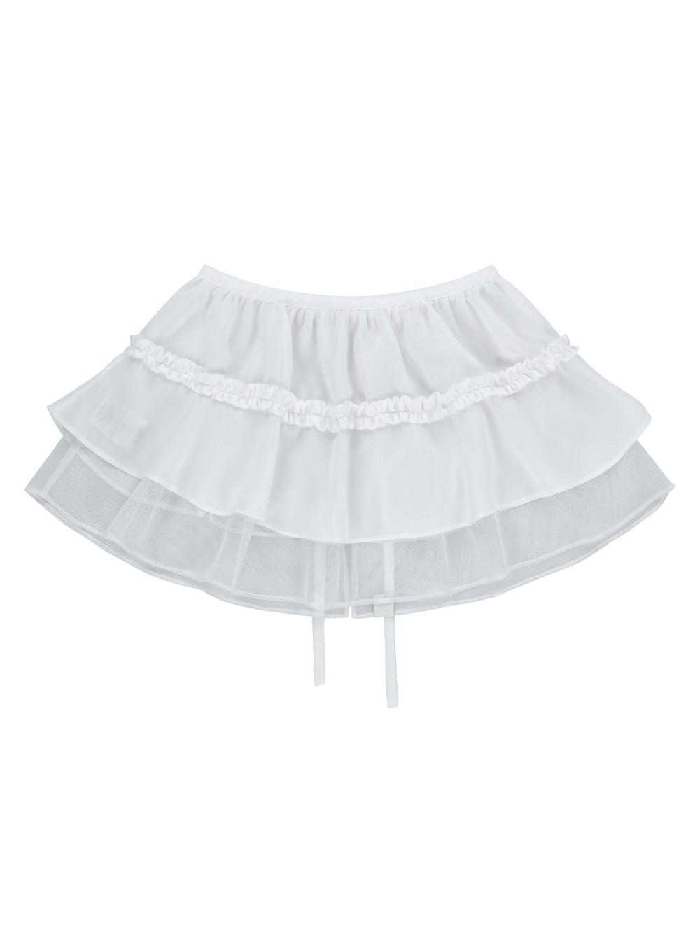 APRON FRILL SKIRT BELT [WHITE]