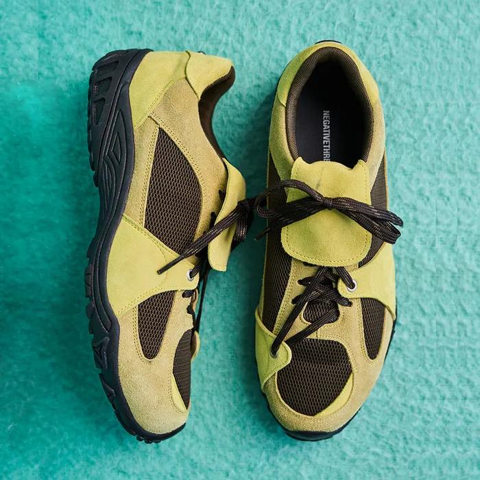 Asymmetry Sneakers_ Yellow Brown