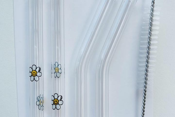 데이지 유리빨대 5종세트구성 스마일