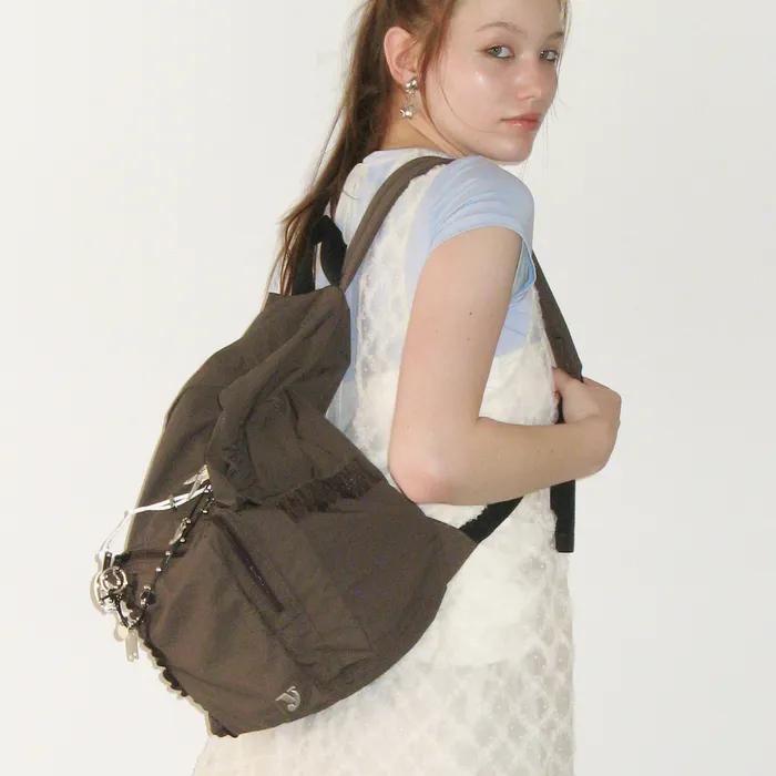 frill backpack (brown)
