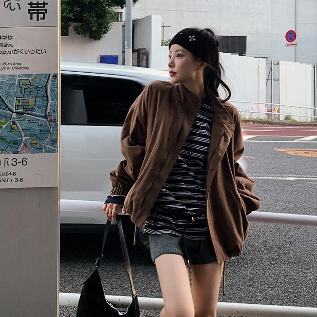 니썸 [누빔점퍼🍂가을아우터/간절기/간절기아우터/가을/야상/오버핏점퍼/빈티지룩/데일리룩/개강룩/겨울아우터/벌룬핏[made]인포머누빔야상점퍼 - 2color