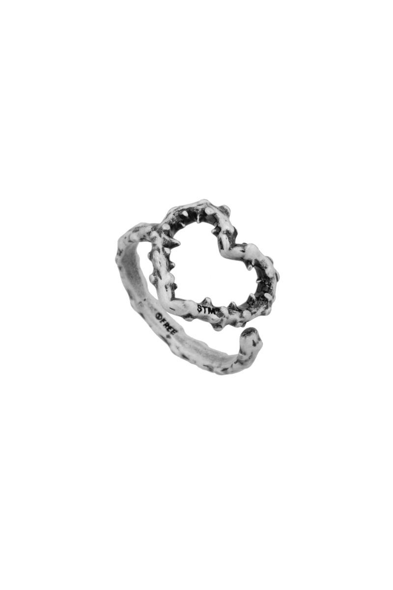 NO.611 [BURNISH] SPIKY HEART RING