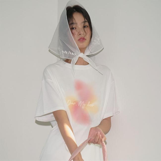 OVERFIT FLOWER T-SHIRT_ WHITE