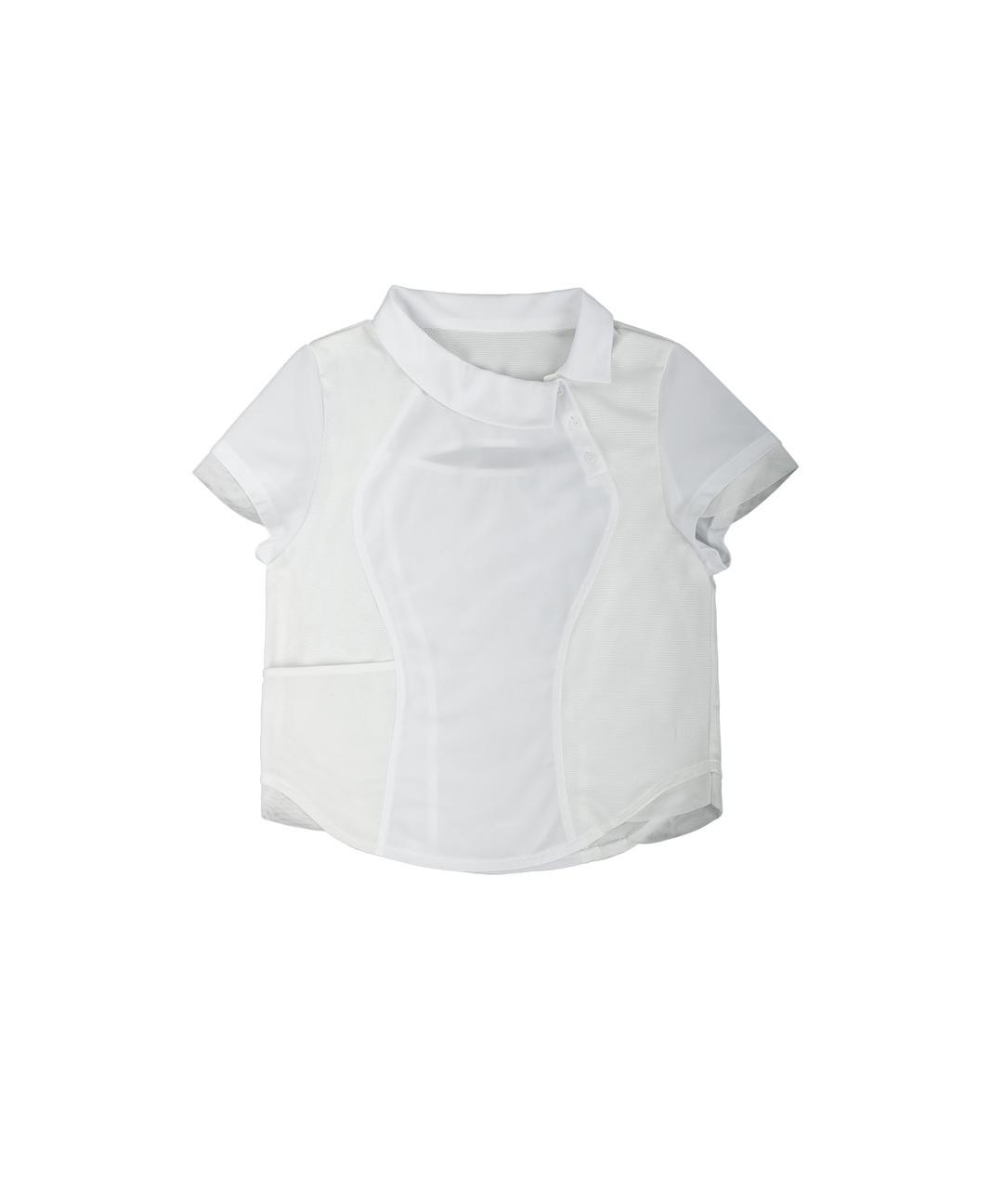 Side Neck Collar T / White