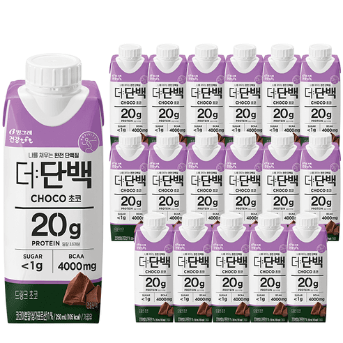더단백 드링크 초코, 250ml, 18개 - 우유 | 쿠팡