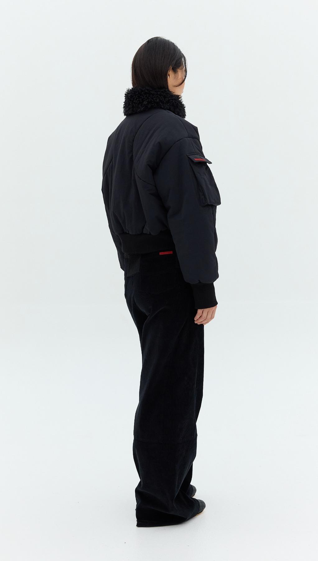 POODLE PADDED JACKET (BLACK)
