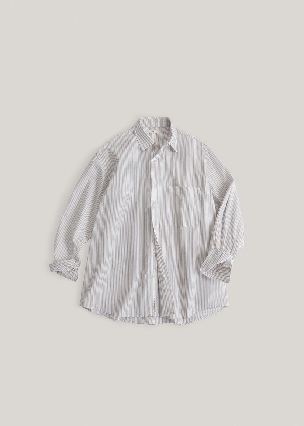 브러쉬 셔츠_ST Slim Brown