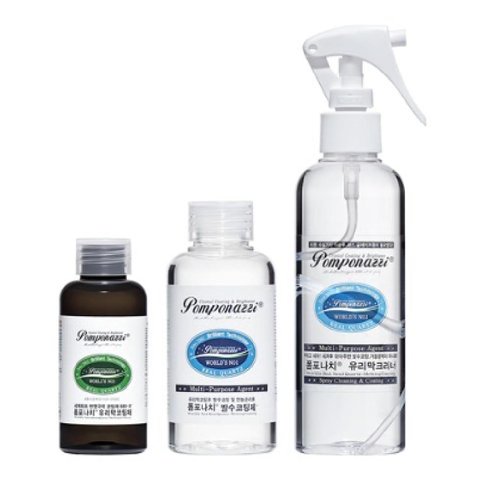 셀프유리막코팅제 3종 풀패키지 폼포나치 코팅 광택 관리제 세차와 초강력 발수