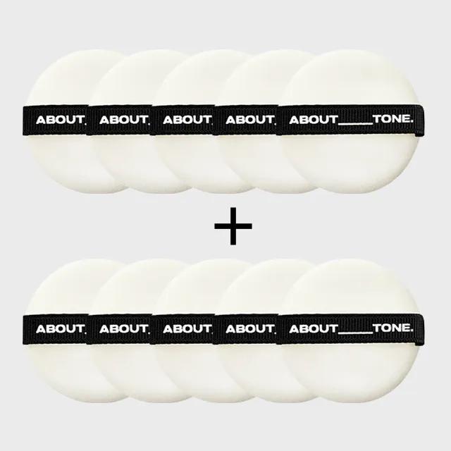 [1+1] 어바웃톤 파우더 팩트 퍼프 5p (블랙)