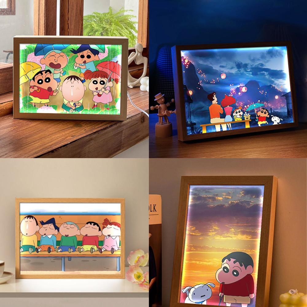 짱구는 못말려 액자 LED 조명 램프 벽걸이 장식 그림