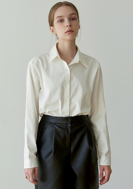 COTTON SUEDE SHIRT_IVORY