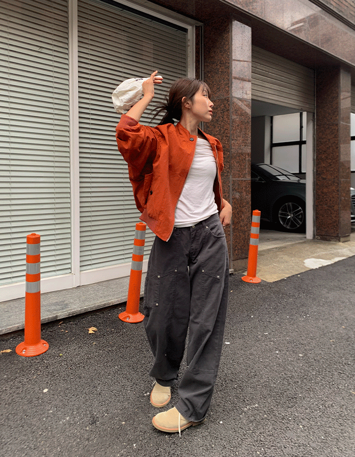 서울베이스드 DARK GREY CARPENTER PANTS