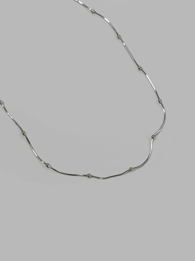 실버) 볼 뱀줄 목걸이