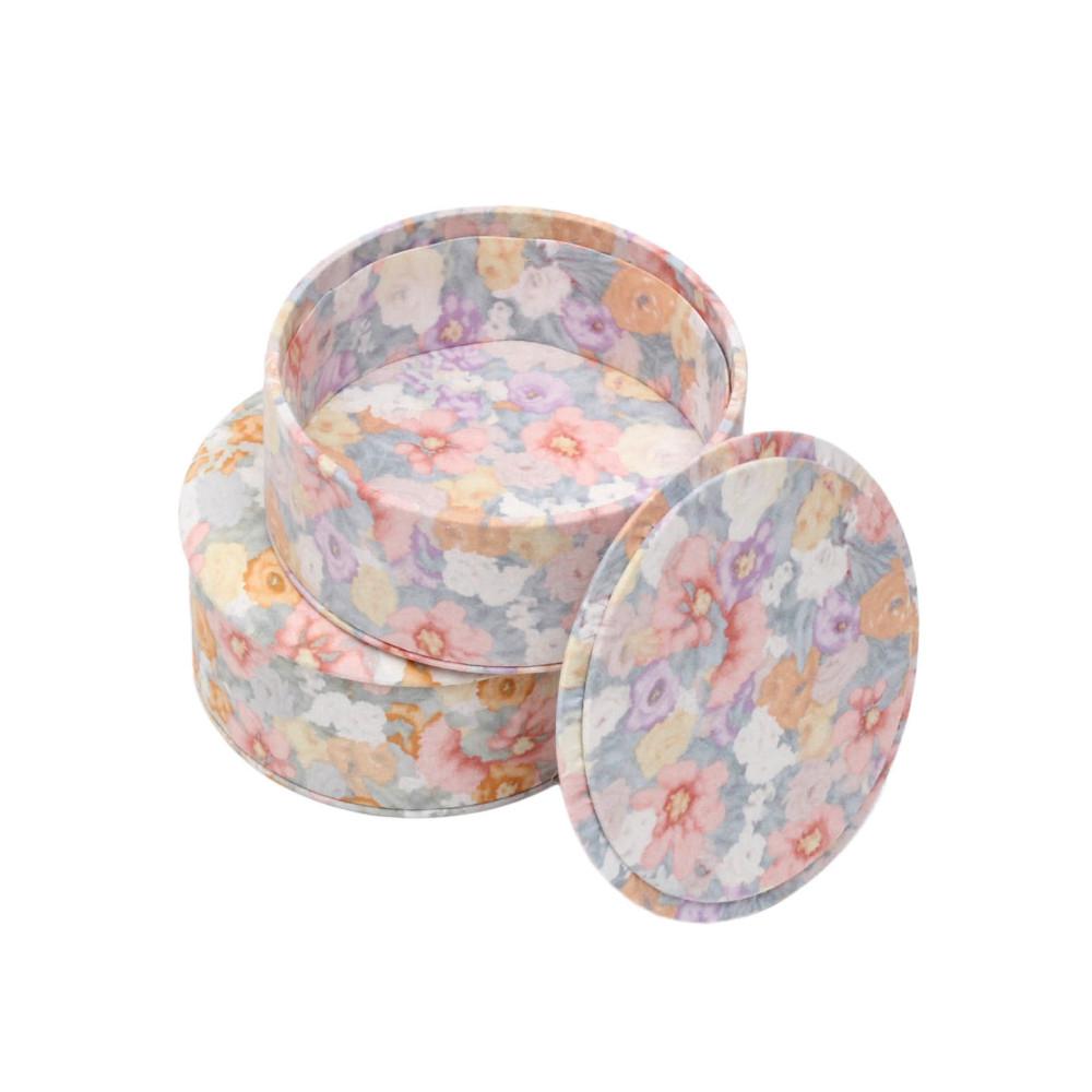 수채화 꽃 원형 바스켓