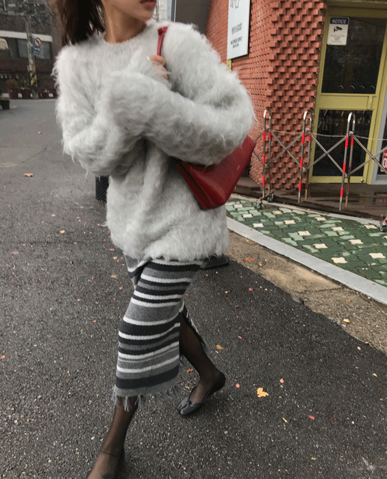 그로우 베이비펌 니트 2col - gray 강력추천*