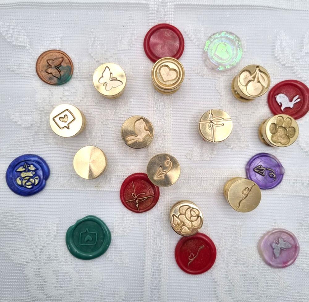 에이플렉스 실링스탬프 실링왁스 소형 인장 다꾸용 민무늬 원형 1.5cm