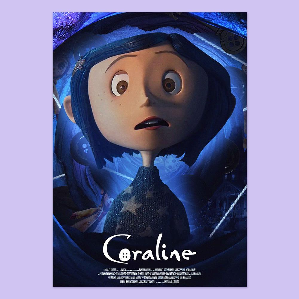 코렐라인 포스터 9종 미국 스톱모션 애니메이션 영화 라이카 유니크 키치 방꾸미기 인테리어