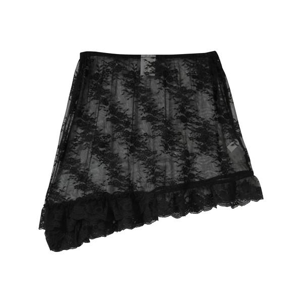 lace ruffled mini skirt