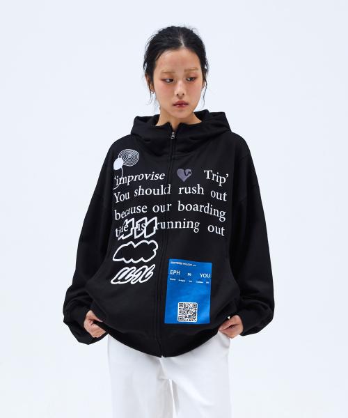 트래블 패스 후드집업_블랙