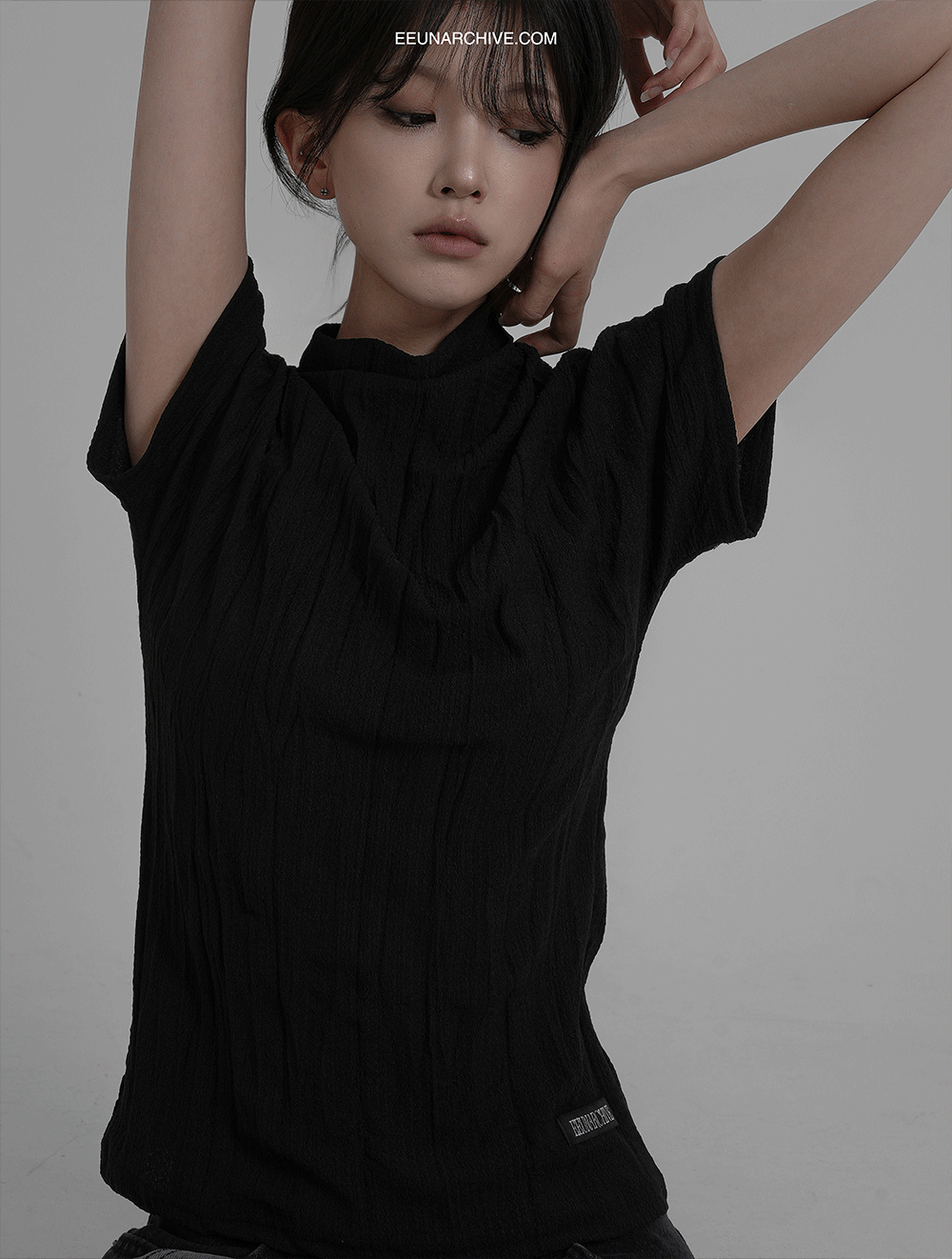 이은 [ EEUN MADE ] Wrinkle top / Black
