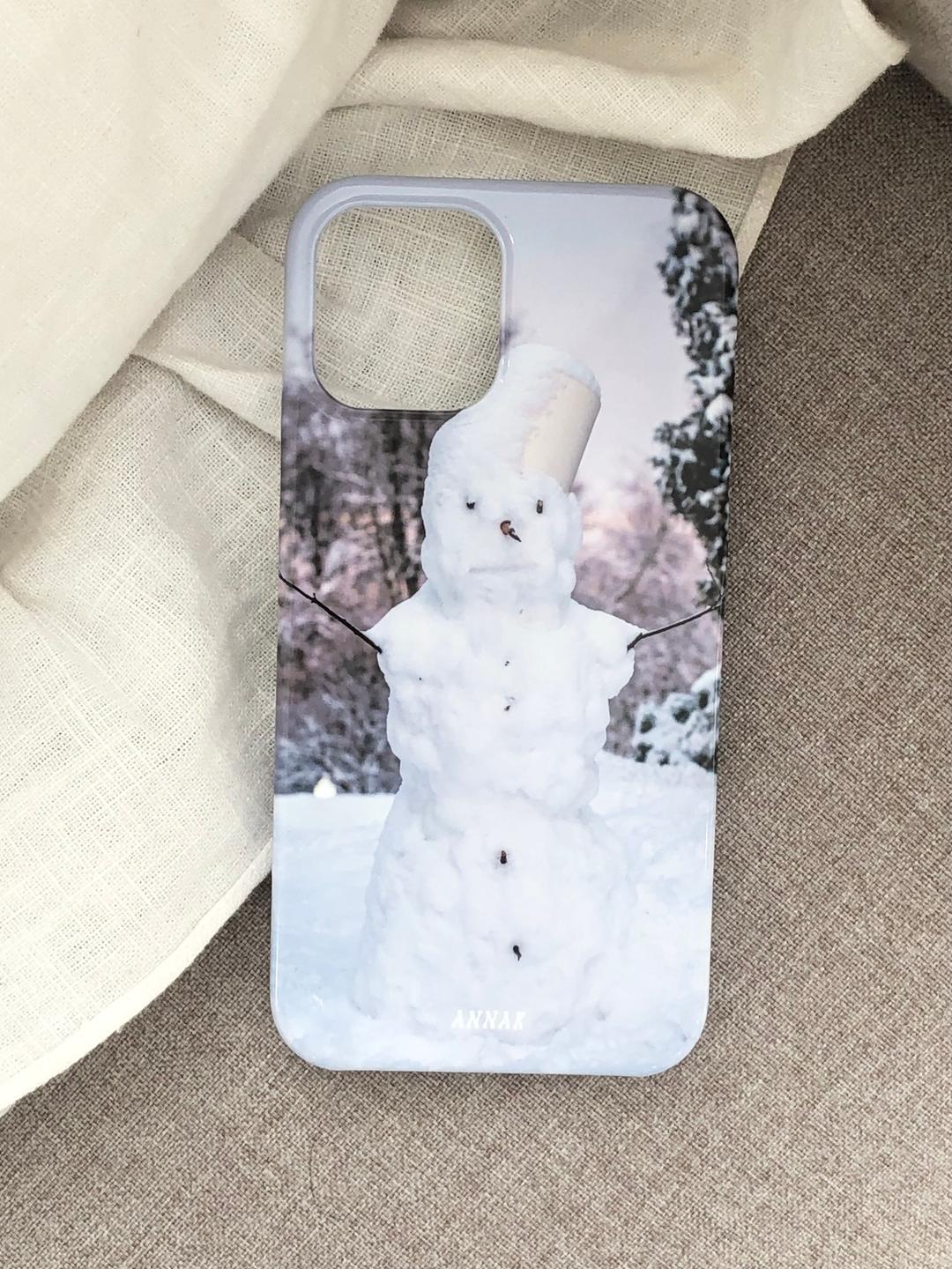 pink goofy snowman hard case