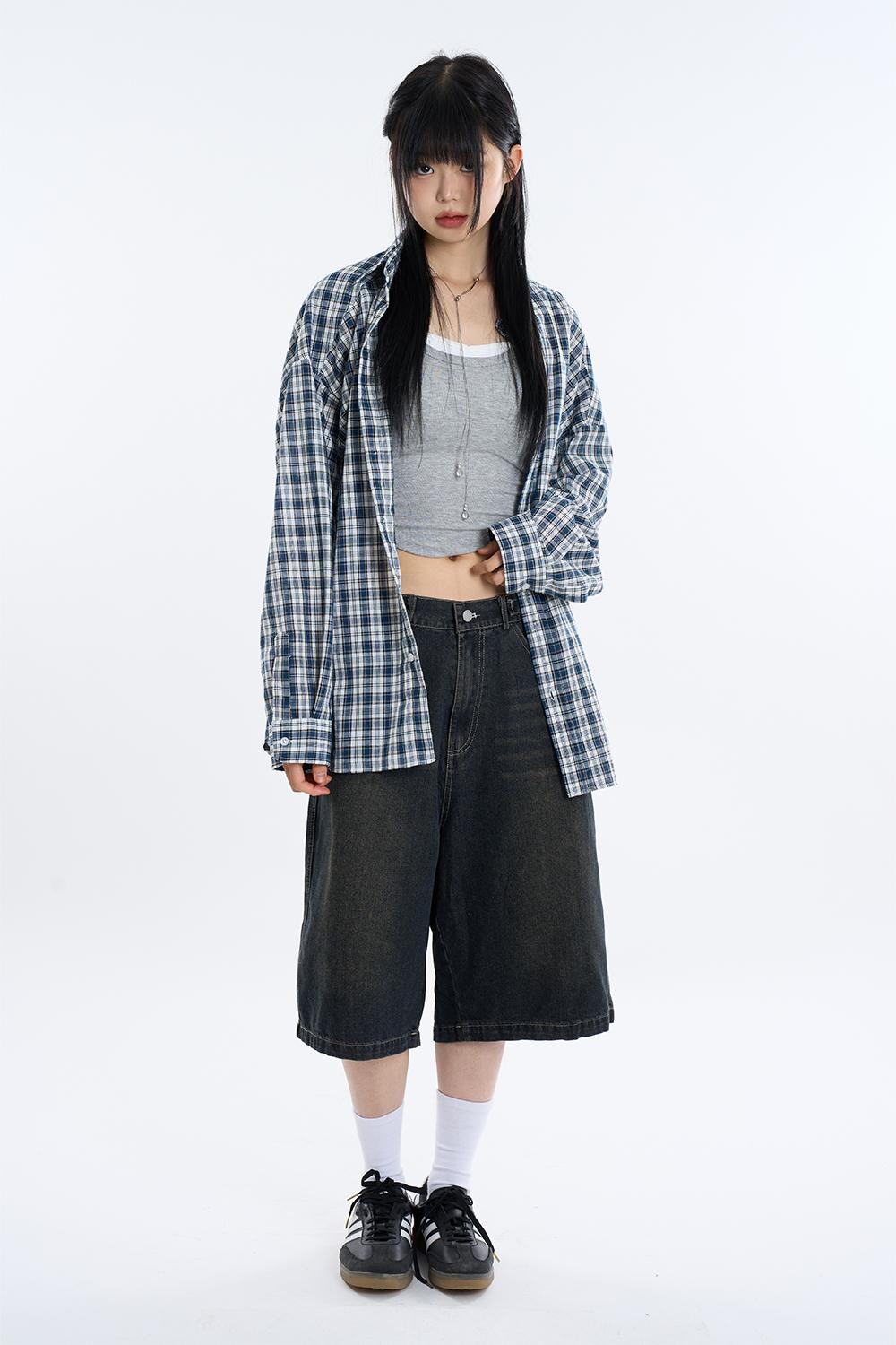 라우코하우스 비트 오버 너드 체크 셔츠