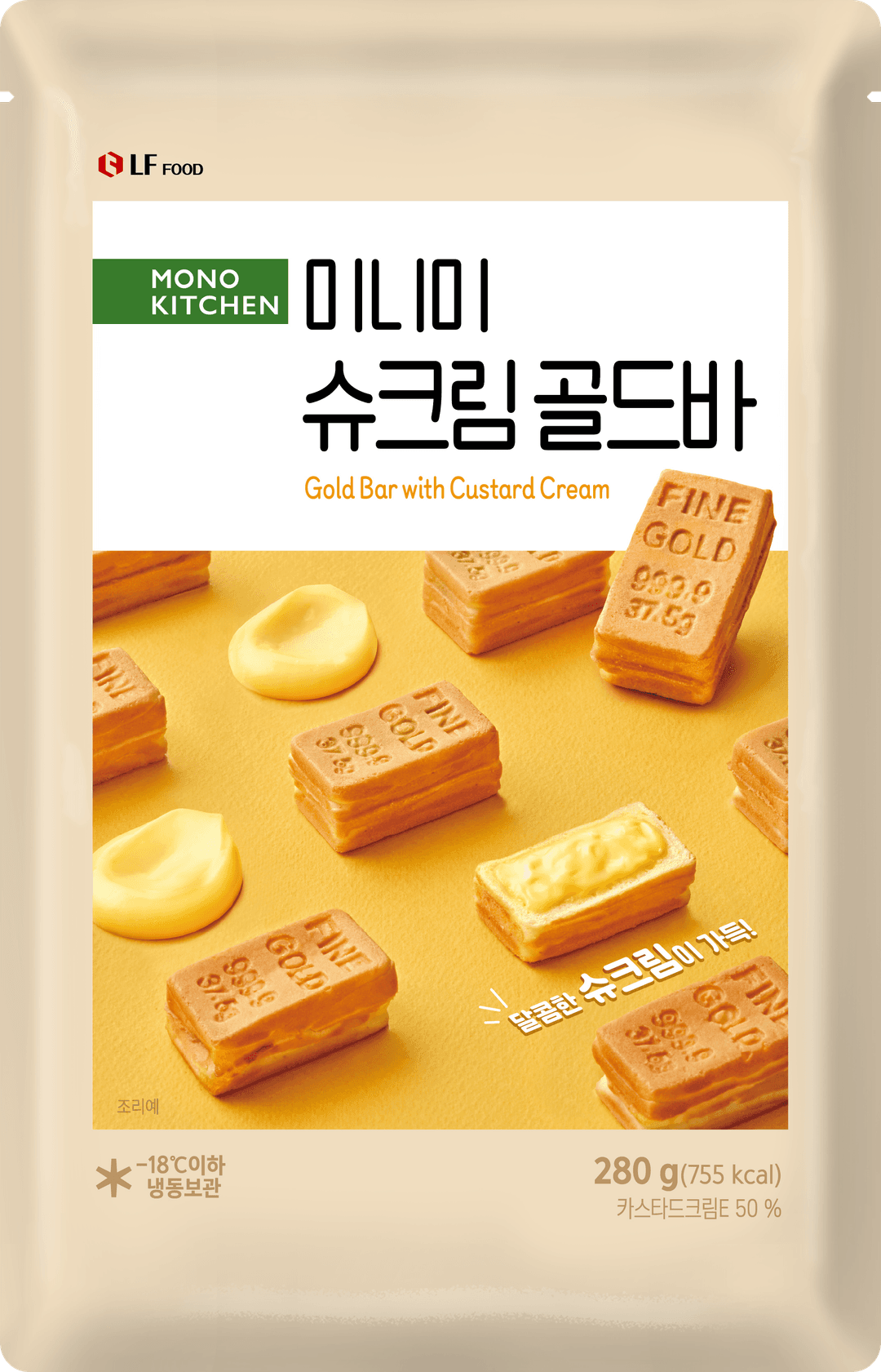 [발렌타인데이기획전] 모노키친 미니미 슈크림 골드바 280g