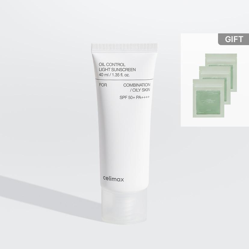 [선크림특가] 오일 컨트롤 선크림 40ml (증정: 수정화장 패드 5매 3개)