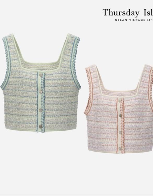 [Thursday Island] 컬러 스트라이프 뷔스티에(T222MVT132W)