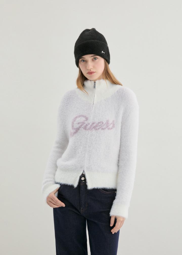 여성 guess로고 날개사 집업_IVORY - 게스코리아