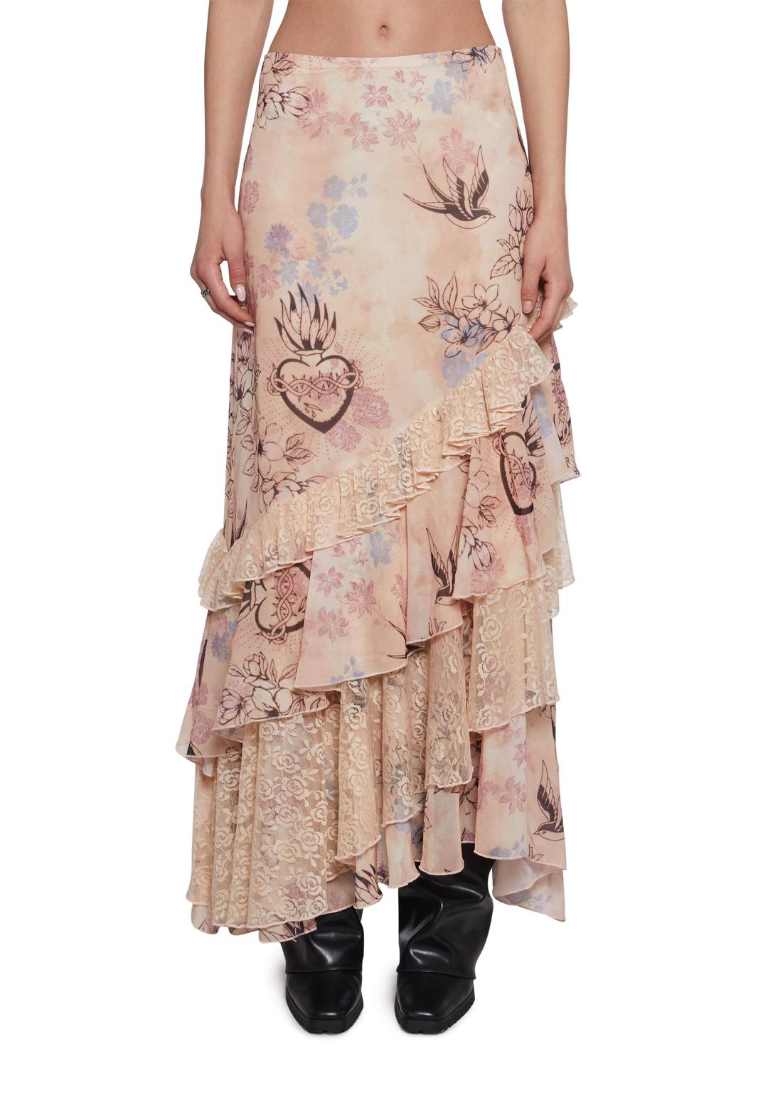 Beside Me Maxi Skirt - OFF WHITE / XX-Small
