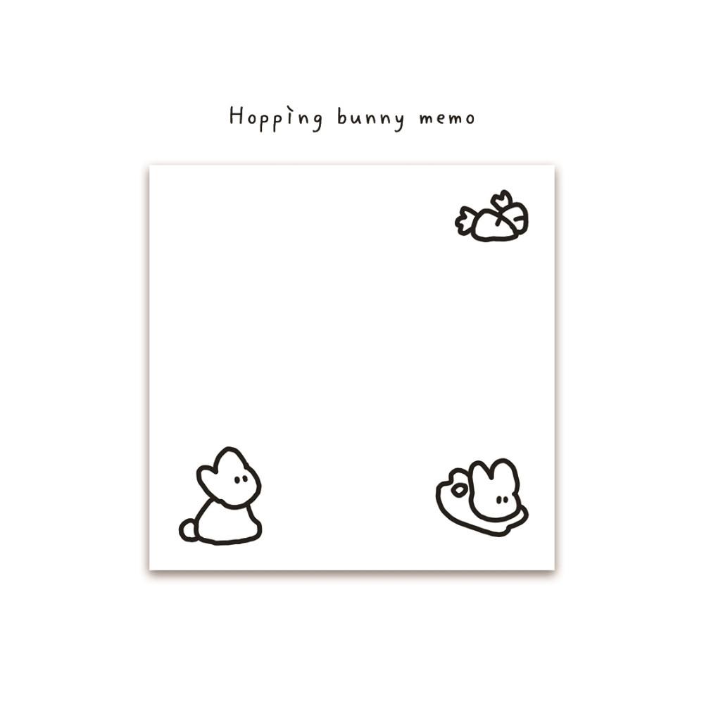 Hopping bunny memo