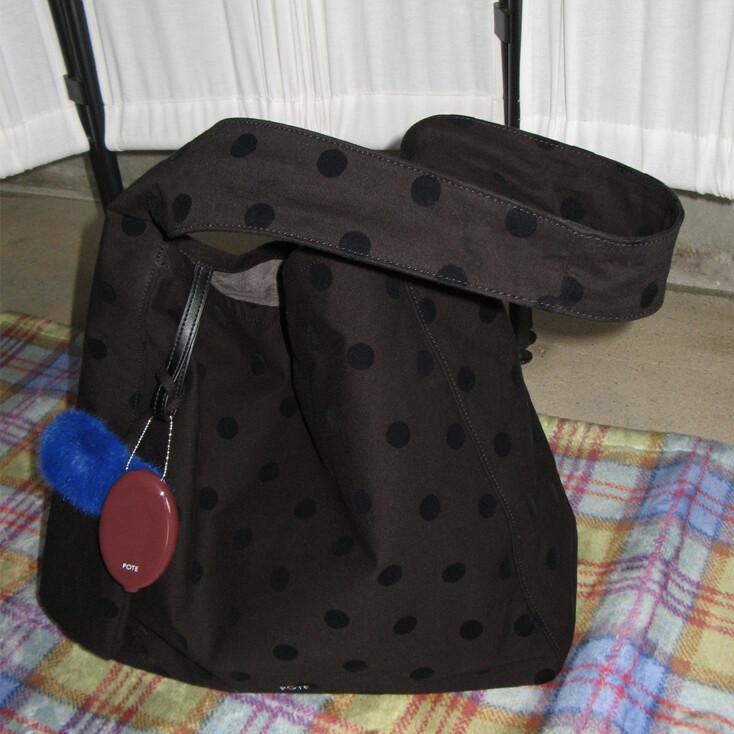 [3차리오더:1/9순차출고] 0007 레이어드 파우치 호보 백 도트블랙