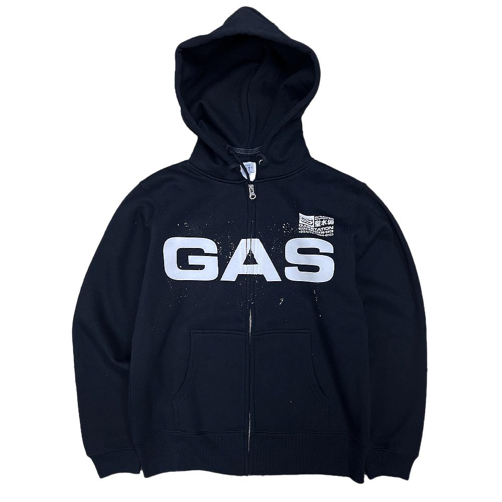 [GASSTATION] GA$ Logo Zip Up Hoodie