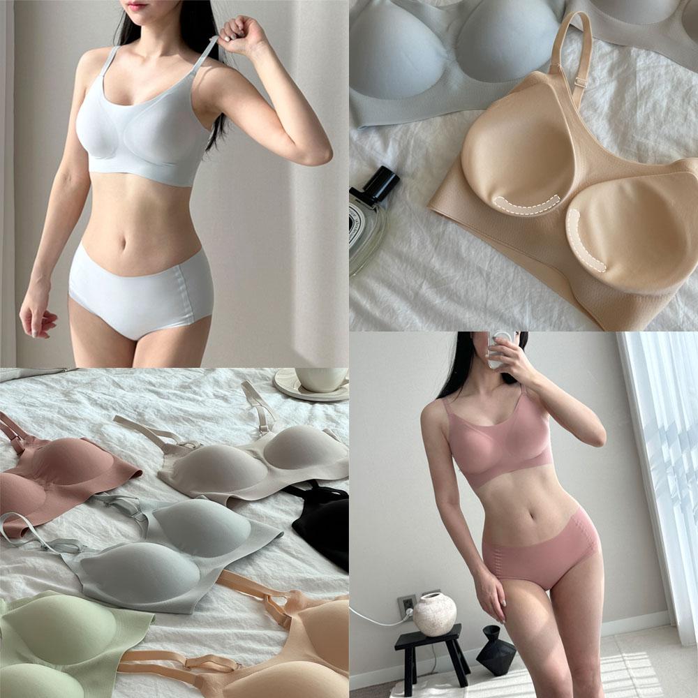 어도리쉬 정착 브라 심리스 스포츠 노후크 노와이어 편한 브라렛 몰드 여자 수면 브라탑 패드 일체형 속옷