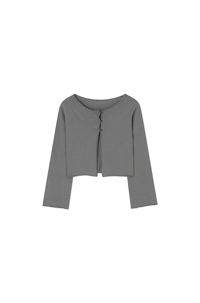 Three buttons Cardigan_Grey