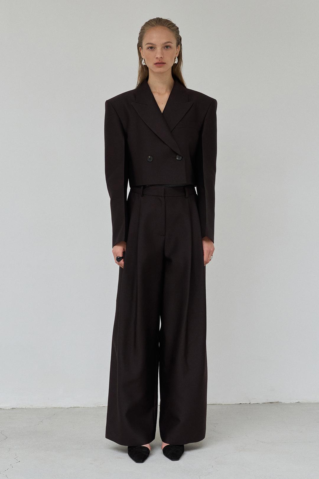MOD WOOL SILK WIDE PANTS