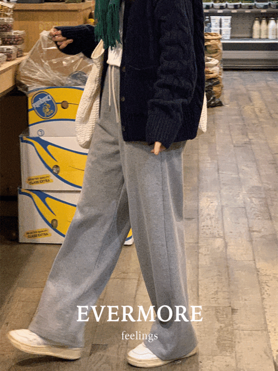 [당일출고] [evermore] 코지 니트 팬츠 봄ver. (2color)