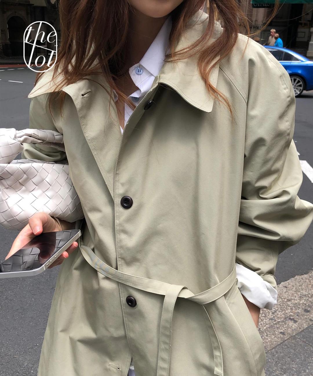 더롯 (베 당일) [overtake] 오버테이크 넥 벨트 트렌치 코트 (3color) 바바리/오버핏/카라/스트랩/롱/래글런/간절기/아우터/출근룩/하객룩/모임룩/봄신상