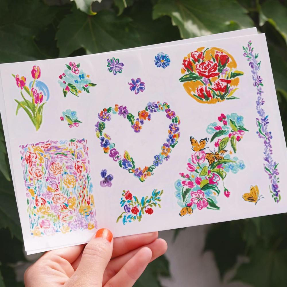 [러브라라무드] 구름구름꽃 타투스티커 & 엽서 2매