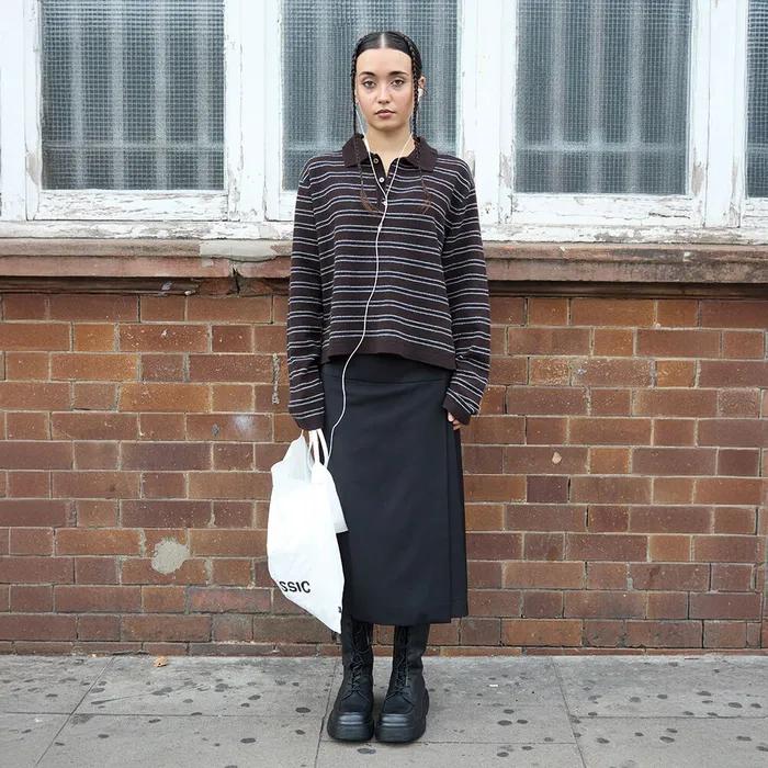 MERINO CASH STRIPED POLO SWEATER_BROWN_LC253KN02BR
