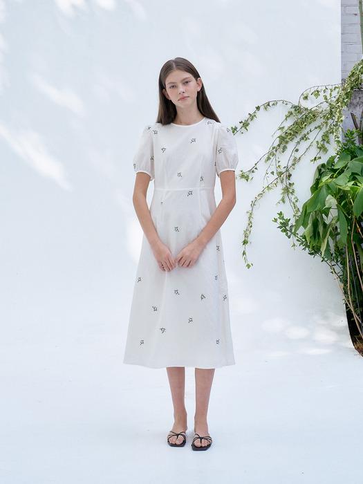 S Seersucker Flower Dress_2colors